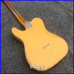 Ash yellow used electric guitar, real photos, customizable wholesale and retail