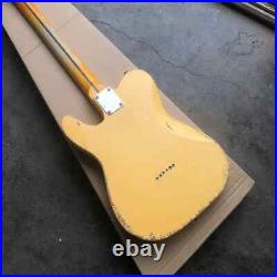 Ash yellow used electric guitar, real photos, customizable wholesale and retail