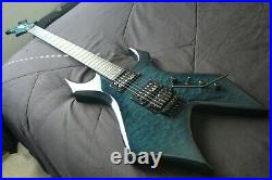 BC Rich Blue Speedloader Guitar, Warlock Body