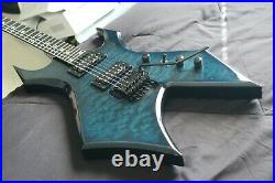 BC Rich Blue Speedloader Guitar, Warlock Body