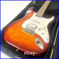 BUSKER'S Strat Flame Maple Coil Tap Cow Bone Nut Wilkinson PU electric guitar