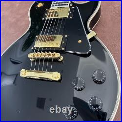 Balck Electric Guitar Multiply Binding Handcrafted Archtop Gold Tuner FREE SHIP Balck Electric Guitar Multiply Binding Handcrafted Archtop Gold Tuner FREE SHIP