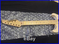Bare Wood Electric Guitar Neck Thru Body Stripped No Hardware Custom Project