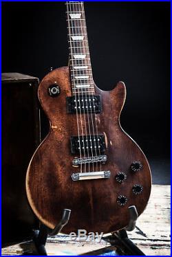 Beautiful 2013 Gibson USA Les Paul Lpj Electric Guitar In A Worn Brown Finish