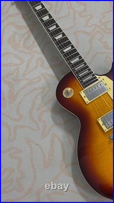 Best-selling brown electric guitar flam maple top HH pickups mahogany body US