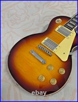 Best-selling brown electric guitar flam maple top HH pickups mahogany body US