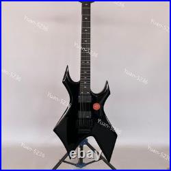 Black Electric Guitar 6 Strings Solid Body H-H Pickups FR Bridge
