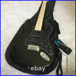 Black Electric Guitar Starter Package with 20-Watt Amp, Full-Size, Strat Style Black Electric Guitar Starter Package with 20-Watt Amp, Full-Size, Strat Style