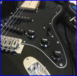 Black Electric Guitar Starter Package with 20-Watt Amp, Full-Size, Strat Style Black Electric Guitar Starter Package with 20-Watt Amp, Full-Size, Strat Style