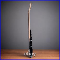 Black Flame Style Electric Guitar Beginner Bundle Bag Strap Cable Picks HSH