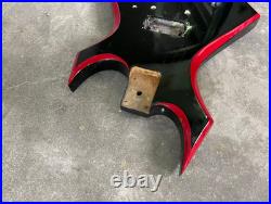 Black Guitar Body with Red Binding, String Through DIY Project Fit Warlock