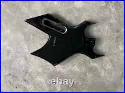 Black Guitar Body with Red Binding, String Through DIY Project Fit Warlock