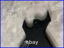 Black Guitar Body with Red Binding, String Through DIY Project Fit Warlock