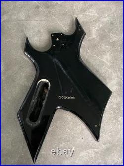 Black Guitar Body with Red Binding, String Through DIY Project Fit Warlock