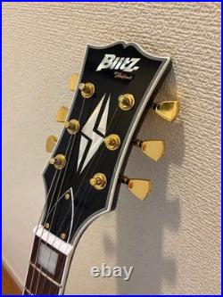 Blitz Single-Cut Custom Type Electric Guitar Black with Case