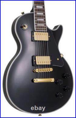 Blitz Single-Cut Custom Type Electric Guitar Black with Case