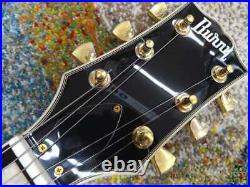 Burny SRLC55 Les Paul Type Electric Guitar BLACK withsoft case japan Excellent