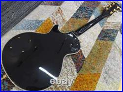 Burny SRLC55 Les Paul Type Electric Guitar BLACK withsoft case japan Excellent