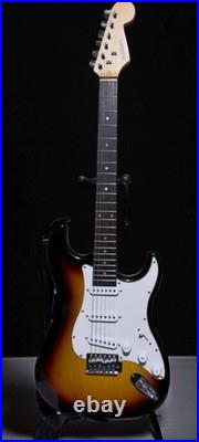 Busker ST-Style Electric Guitar Sunburst 3 Pickup 21F with Stand Busker ST-Style Electric Guitar Sunburst 3 Pickup 21F with Stand