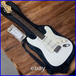 Busker's Electric Guitar Set White with Case and Manual