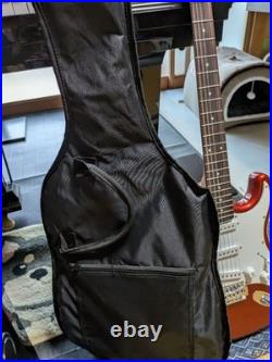 Busker's Red Electric Guitar with Chiikawa Pick, Single Coil Pickup, Soft Case Busker's Red Electric Guitar with Chiikawa Pick, Single Coil Pickup, Soft Case