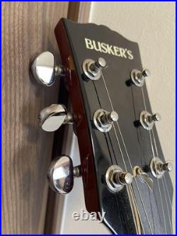 Busker's Single Cutaway HH Electric Guitar Used with Scratches and Peeling Viny Busker's Single Cutaway HH Electric Guitar Used with Scratches and Peeling Viny