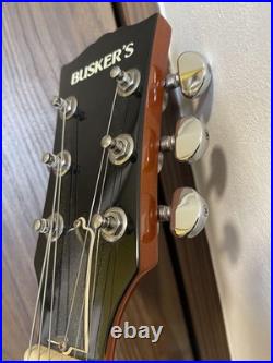 Busker's Single Cutaway HH Electric Guitar Used with Scratches and Peeling Viny Busker's Single Cutaway HH Electric Guitar Used with Scratches and Peeling Viny
