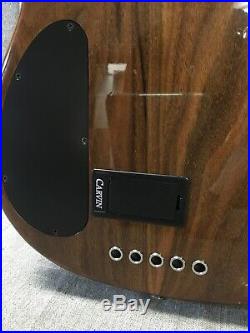 Carvin Custom 5 String Electric Bass Guitar In Black Case
