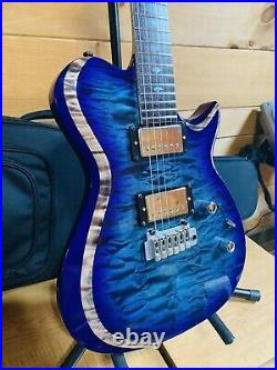 Carvin Kiesel USA Custom SCB6T Blue Quilt Electric Guitar with Case