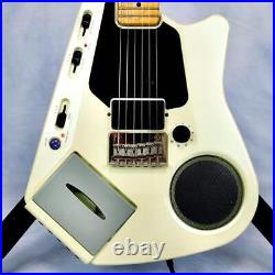 Casio EG-5 EleKing Guitar White with Cassette Speaker Confirmed Operation