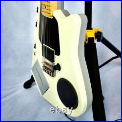 Casio EG-5 EleKing Guitar White with Cassette Speaker Confirmed Operation