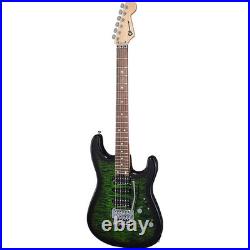 Charvel MJ San Dimas Style 1 HSH FR M QM Guitar Trans Green Burst 19788133862 RF
