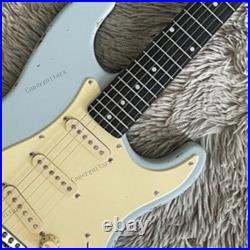 Clearance Sale Guitar Solid Electric Guitar SSS Pickups Aged Blue Free Shipping