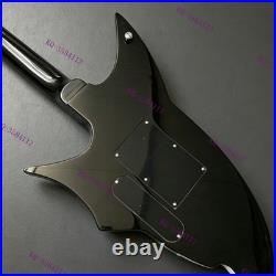 Clearance Sale Solid Electric Guitar FR Bridge HH Pickups Chrome Parts Black US