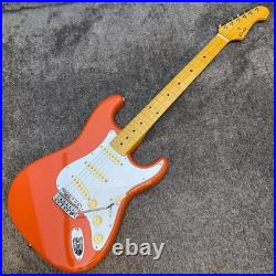 CoolZ V Series Bass Guitar Basswood Maple Neck Red