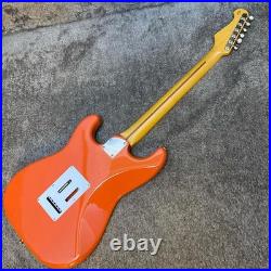 CoolZ V Series Bass Guitar Basswood Maple Neck Red