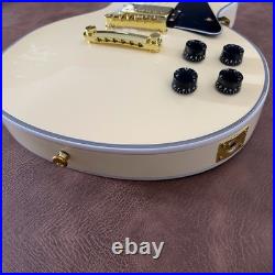 Cream Handcrafted Electric Guitar Archtop Gold Parts Humbucker Binding FREE SHIP