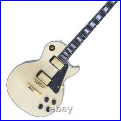 Cream Handcrafted Gold Parts Humbucker Electric Guitar Binding Archtop FREE SHIP