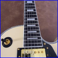 Cream Handcrafted Gold Parts Humbucker Electric Guitar Binding Archtop FREE SHIP