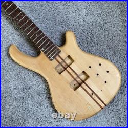 Custom DIY Project 4 String Bass, Okoume Ash Mahogany Body, Neck Through Neck