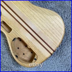 Custom DIY Project 4 String Bass, Okoume Ash Mahogany Body, Neck Through Neck