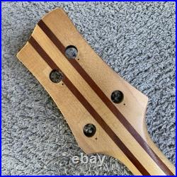 Custom DIY Project 4 String Bass, Okoume Ash Mahogany Body, Neck Through Neck