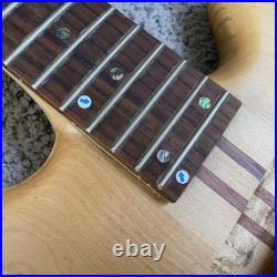 Custom DIY Project 4 String Bass, Okoume Ash Mahogany Body, Neck Through Neck