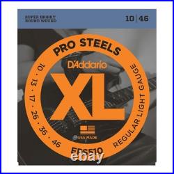 D'Addario EPS510 Electric Guitar Strings 010-046 Bright Steel 3 Sets