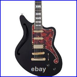 D'Angelico Bedford SH Guitar Duncan Pickups and Stopbar Black 194744823664 OB