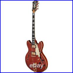 D'Angelico Deluxe DC Semi-Hollow Guitar Duncan HB's Stairstep Matte Walnut LN