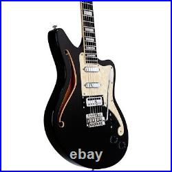 D'Angelico Premier Bedford SH LE Guitar withTremolo Black Flake 194744848506 OB