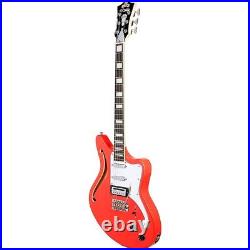 D'Angelico Premier Bedford SH LE Guitar withTremolo Fiesta Red 194744848339 OB