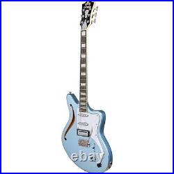 D'Angelico Premier Bedford SH LE Guitar withTremolo Ice Blu Mtllc 194744882456 OB