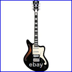 D'Angelico Premier Bedford SH LE Guitar with Tremolo Black Flake 194744856259 OB